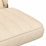 Въртящ се офис стол, кремав, текстил