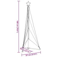 LED коледна елха 363 светодиода синьо 182 см