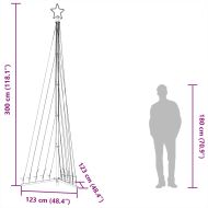 LED коледна елха 495 светодиода синьо 300,5 см