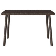 Градинска масичка за кафе правоъгълна кафява 60x40x37 cm