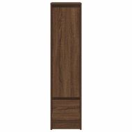 Висок шкаф, kафяв дъб, 29,5x34x119,5 см инженерно дърво