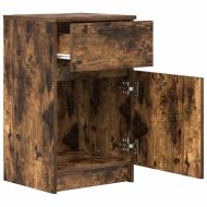 Нощни шкафчета 2 бр опушен дъб 39x35x65 см инженерно дърво