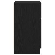 Нощно шкафче, черно, 39x35x65 см, инженерно дърво