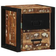 Нощни шкафчета 2 бр. многоцветен масивна дървесина възстановена