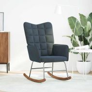 Люлеещ стол, тъмносив, кадифе