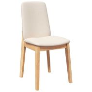 Трапезни столове с възглавници 2 бр масивна дървесина гума