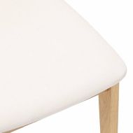 Трапезни столове с възглавници 2 бр масивна дървесина гума