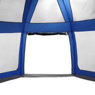 Шатра за басейн с подвижна муха & Мрежести стени Лазурно синьо