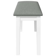 Пейка 110 cm Бяла масивна дървесина Гума