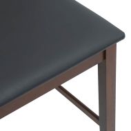 Бар столове с възглавници 2 бр Кафяв масивен дървен каучук