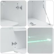 5 броя ТВ шкафове с LED осветление Мат Индиго инженерно дърво