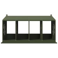 Кутия за пилета с 4 отделения Маслиненозелен метал