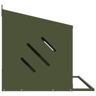 Кутия за пилета с 4 отделения Маслиненозелен метал