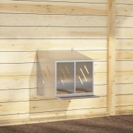 Кутия за гнездене на пилета с 2 отделения, галванизиран