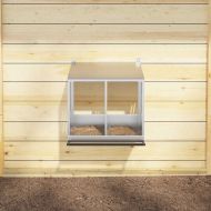 Кутия за гнездене на пилета с 2 отделения, галванизиран