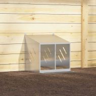 Кутия за гнездене на пилета с 2 отделения, галванизиран