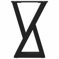 Крака за масичка за кафе, 2 бр., черни, 28 x (42-43,3) см, стомана