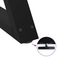 Крака за масичка за кафе, 2 бр., черни, 28 x (42-43,3) см, стомана