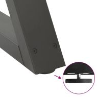 Крака за масичка за кафе, 2 бр., антрацит, 40x(30-31,3) см, стомана