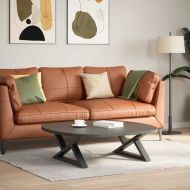 Крака за масичка за кафе, 2 бр., антрацит, 70x(30-31,3) см, стомана