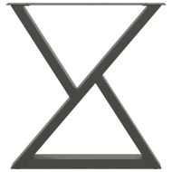 Крака за трапезна маса, 2 бр., антрацит, 70x(72-73,3) см, стомана