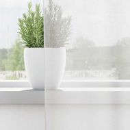 Воалени завеси с примки, 2 бр, бели, 140x245 см