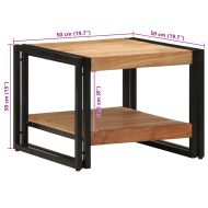 Маса за кафе, 50x50x38 см, акация масив