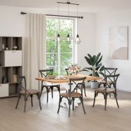 Крак за трапезна маса, форма на паяк, бял, 85x85x(72-73) см, стомана