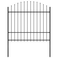 Градинска ограда Woerden с връх тип копие, стомана, 170x175 см, черна