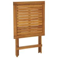 Сгъваем бистро комплект от 3 части с възглавници, акация масив