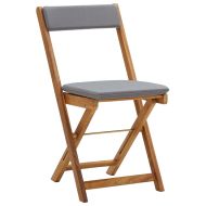 Сгъваем бистро комплект от 3 части с възглавници, акация масив