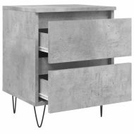 Нощно шкафче бетонно сиво 40x35x50 см инженерно дърво