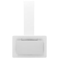 Стенен абсорбатор, 60 см, инокс и закалено стъкло, бял