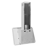 Стенен абсорбатор, 60 см, инокс и закалено стъкло, бял