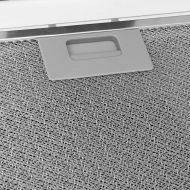 Стенен абсорбатор, 60 см, инокс и закалено стъкло, бял