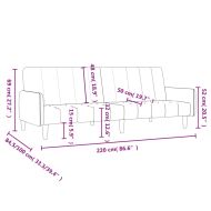 2-местно разтегателно канапе, розово, кадифе