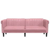 3-местен диван, розов, кадифе