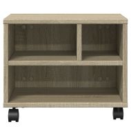 Стойка за принтер с колелца, сонома дъб, 41x32x34,5 см