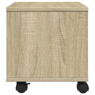 Стойка за принтер с колелца, сонома дъб, 41x32x34,5 см