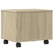 Стойка за принтер с колелца, сонома дъб, 41x32x34,5 см