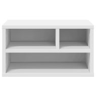 Стойка за принтер, бяла, 40x32x22,5 см, инженерно дърво