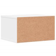 Стойка за принтер, бяла, 40x32x22,5 см, инженерно дърво