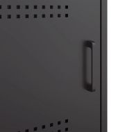 Нощно шкафче, черно, 36x39x50,5 см, стомана