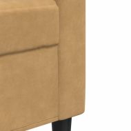 3-местен диван, кафяв, 210 см, кадифе