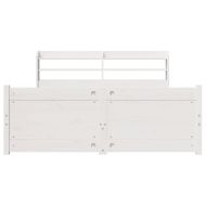 Рамка за легло с табла без матрак, бяла, 160x200 см