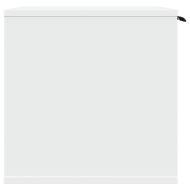 Заграждение за котешка тоалетна бял 80x50x45 см инженерно дърво