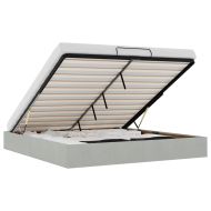 Османска рамка за легло без матрак, светлосива 180x200см кадифе