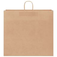 Хартиени торбички 250 бр с дръжки кафяви 54x15x49 см