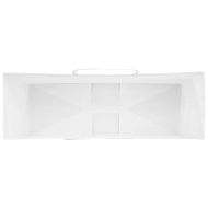 Хартиени торбички 250 бр с дръжки бели 32x12x42 см