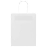 Хартиени торбички 50 бр с дръжки бели 32x22x28 см